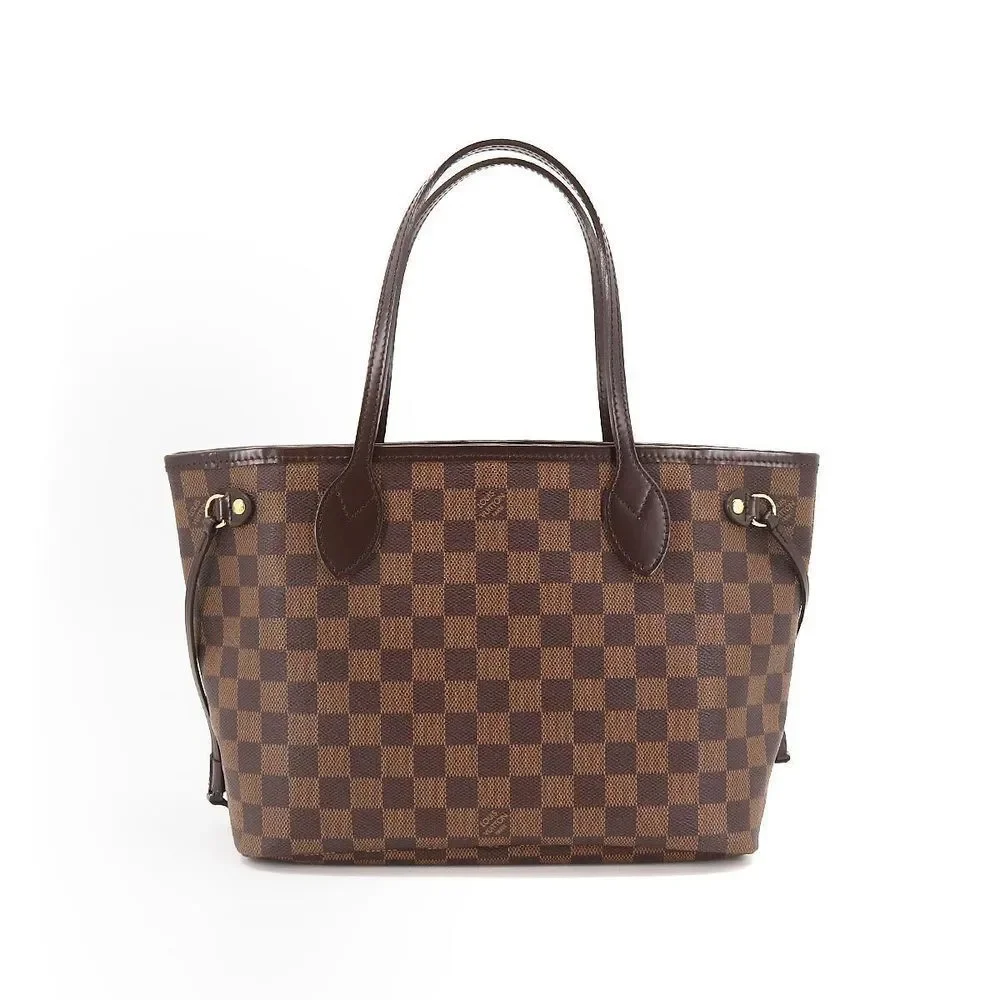Louis Vuitton Damier Neverfull PM Tote Bag Ebene Brown